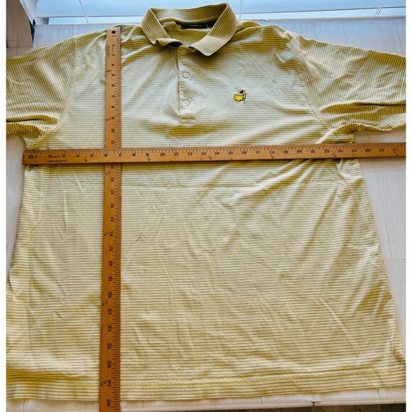 Master Bobby Jones Men's XL Yellow Polo Shirt W/ Embroidered Made In Italy - Picture 5 of 8